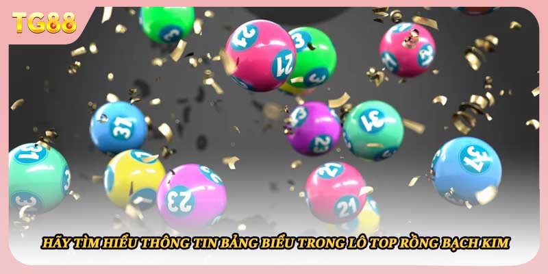 Hãy tìm hiểu thông tin bảng biểu trong lô top rồng bạch kim